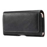New Design Horizontal Leather Holster with Belt Loop for ZTE Blade A610 Plus - Black