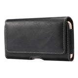 New Design Horizontal Leather Holster with Belt Loop for Oukitel K3 - Black