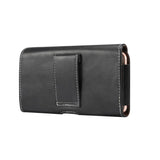 New Design Horizontal Leather Holster with Belt Loop for Pantech Vega Secret Note IM-A890S - Black