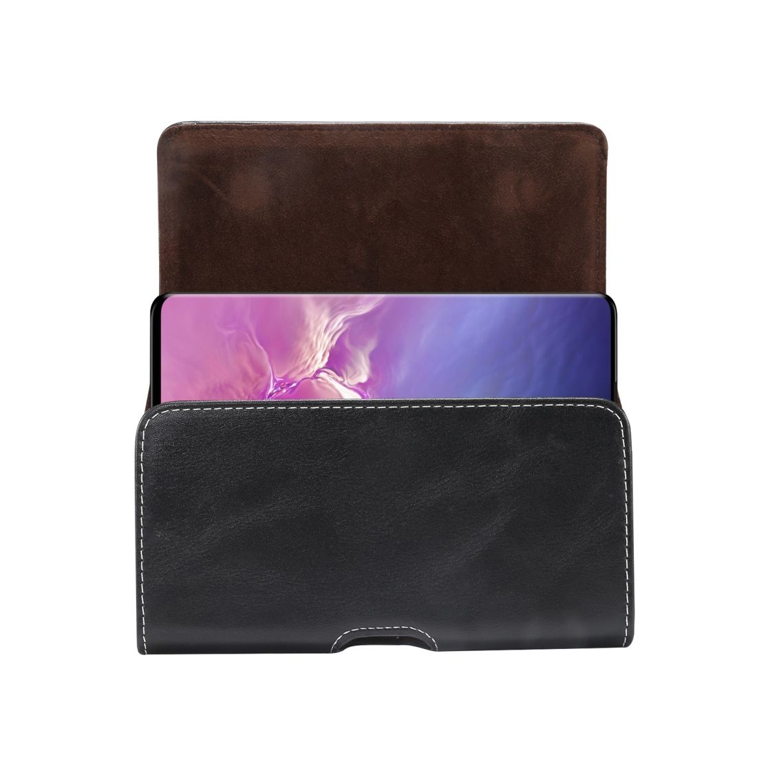 New Design Horizontal Leather Holster with Belt Loop for Asus ZenPad Z10 - Black