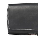 New Design Horizontal Leather Holster with Belt Loop for Huawei Y635, Y635-L01 - Black