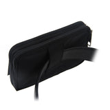 Multipurpose Horizontal Belt Case with Zip Closure and Hand Strap for Huawei Y5 (2019) - Black (15.5 x 8.5 x 2 cm)