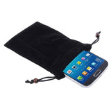 Case Cover with Chain and Loop Closure Soft Cloth Flannel Carry Bag for Vivo Y30 5G (2022)