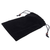 Case Cover Soft Cloth Flannel Carry Bag with Chain and Loop Closure for ZTE Q805T - Black