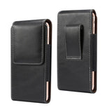 New Design Vertical Leather Holster with Belt Loop for Tecno Spark 4 Air (2019) - Black