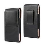 New Design Vertical Leather Holster with Belt Loop for Zopo Flash X1 Dual LTE ZP17105 / ZP17100 - Black