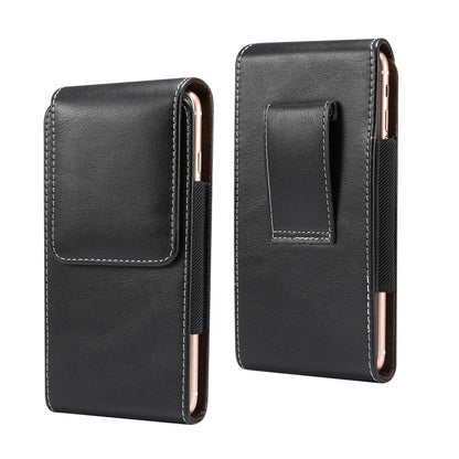 New Design Vertical Leather Holster with Belt Loop for Smartron srt,phone - Black