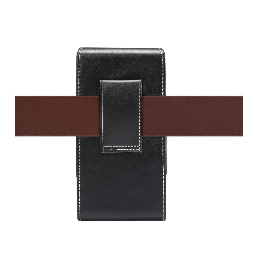 Vertical Leather Holster with Belt Loop for Tecno Spark 7T (2021)