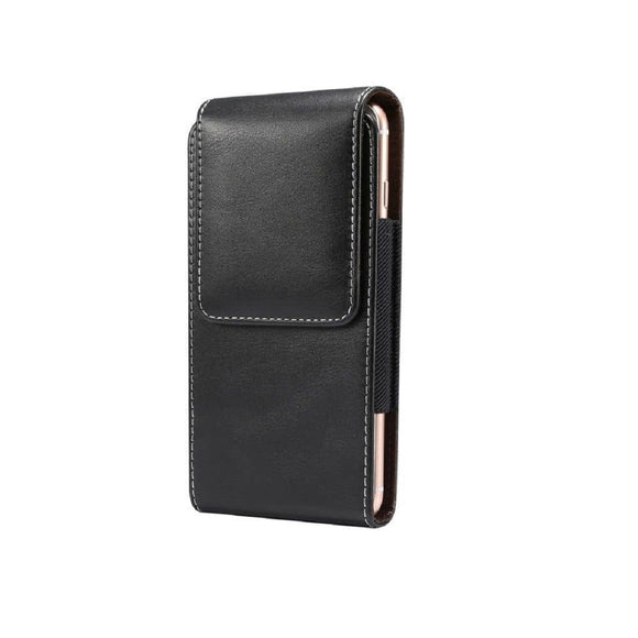 Vertical Leather Holster with Belt Loop for Itel A23S (2022)