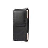 New Design Vertical Leather Holster with Belt Loop for ZTE Blade Max XL - Black