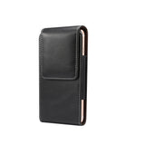 New Design Vertical Leather Holster with Belt Loop for HTC One M9+, M9pt - Black