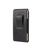New Design Vertical Leather Holster with Belt Loop for Videocon Cube 3 V50JL - Black