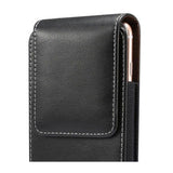 Vertical Leather Holster with Belt Loop for Motorola Edge S (2021)