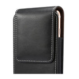 New Design Vertical Leather Holster with Belt Loop for Ivoomi Me4 - Black