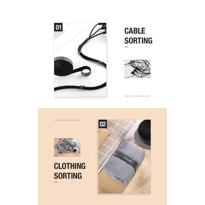 Magic Sticker Fastener Tape Nylon Cable Organizer, Size: 20 mm x 1 m for Xiaomi Mi Mix 3 5G (2019) - Black