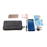 Multipurpose Horizontal Belt Case 2 Compartments Zipper for samsung Galaxy Note 10 Lite (2020) - Black (16,5 x 9 x 2 cm)