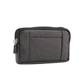 Multipurpose Horizontal Belt Case 2 Compartments Zipper for SYMPHONY i97 (2019) - Black (16,5 x 9 x 2 cm)