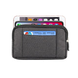 Multipurpose Horizontal Belt Case 2 Compartments Zipper for Symphony i72 (2019) - Black (15 x 8 x 2 cm)