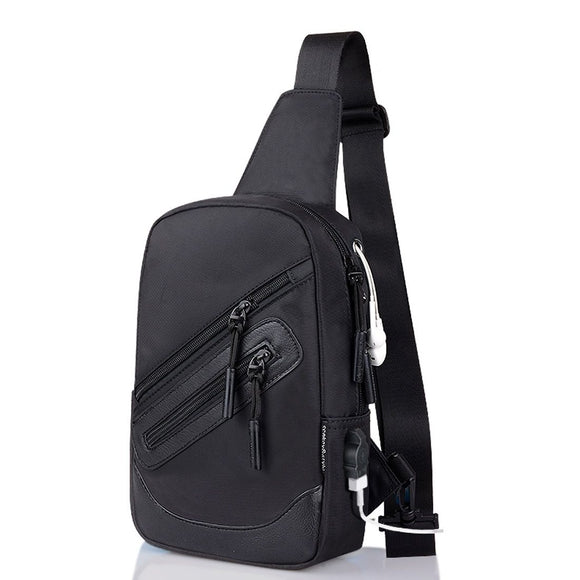 Backpack Waist Shoulder bag Nylon compatible with Ebook, Tablet and for BLU G70 (2020) - Black