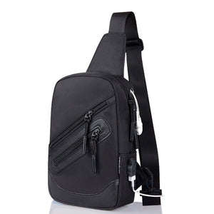 Backpack Waist Shoulder bag Nylon compatible with Ebook, Tablet and for Vivo Y9s (2019) - Black