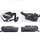 Backpack Waist Shoulder bag Nylon compatible with Ebook, Tablet and for LG K20 (2019) - Black