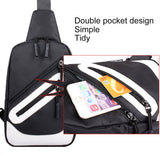 Backpack Waist Shoulder bag Nylon compatible with Ebook, Tablet and for Huawei Y6s (2019) - Black