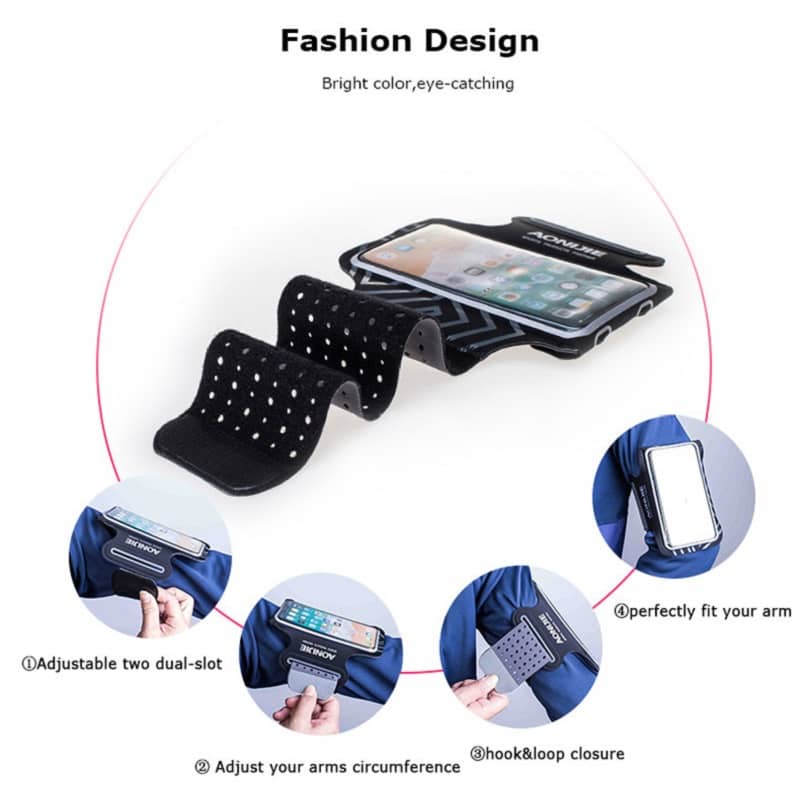 Professional Cover Neoprene Armband Sport Walking Running Fitness Cycling Gym for BBK Vivo U1 (2019) - Black