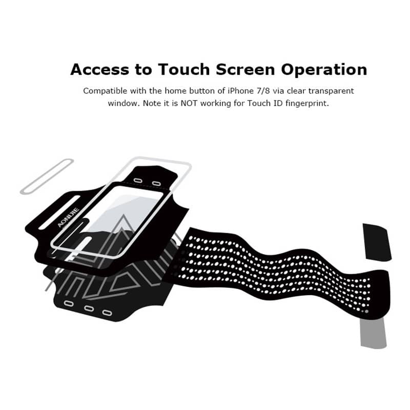 Professional Cover Neoprene Armband Sport Walking Running Fitness Cycling Gym for Videocon Krypton V50DA - Black