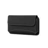 Belt Case Cover Horizontal New Design Leather & Nylon for NUU M4X LITE (2018) Black