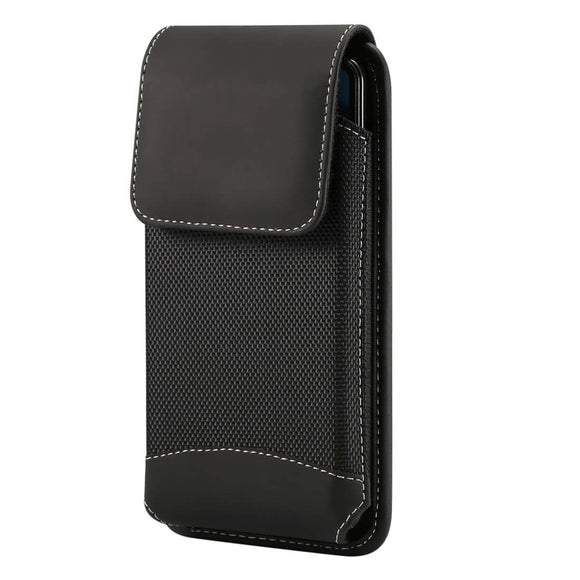 Belt Case Cover Vertical Design Leather and Nylon for Oppo Reno6 5G (2021)