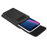 Belt Case Cover Vertical New Design Leather & Nylon for Symphony i72 (2019) - Black