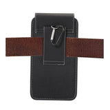 Belt Case Cover Vertical Design Leather and Nylon for Poco M4 5G (2022)