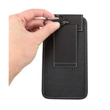 Belt Case Cover Vertical Design Leather and Nylon for Kyocera Easy Smartphone 3 5G (2023)
