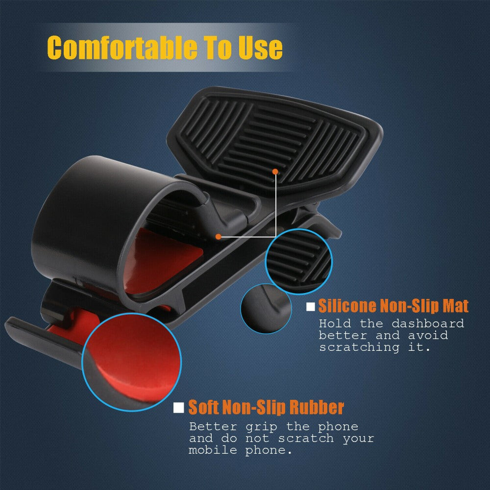 Car GPS Navigation Dashboard Mobile Phone Holder Clip for Huawei Honor 20 Lite (2019) - Black