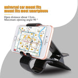 Car GPS Navigation Dashboard Mobile Phone Holder Clip for Wiko Jerry Max - Black