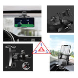 3 in 1 Car GPS Smartphone Holder: Dashboard / Visor Clamp + AC Grid Clip for nubia X 5G (2019) - Black