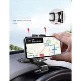 3 in 1 Car GPS Smartphone Holder: Dashboard / Visor Clamp + AC Grid Clip for Lanix Z20 - Black