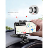 3 in 1 Car GPS Smartphone Holder: Dashboard / Visor Clamp + AC Grid Clip for Positivo Twist Max S540 (2018) - Black