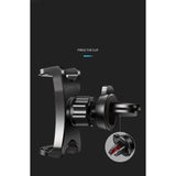 3 in 1 Car GPS Smartphone Holder: Dashboard / Visor Clamp + AC Grid Clip for Oppo A5s (2019) - Black