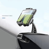 3 in 1 Car GPS Smartphone Holder: Dashboard / Visor Clamp + AC Grid Clip for Leagoo Lead 2 - Black