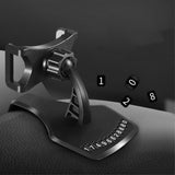 3 in 1 Car GPS Smartphone Holder: Dashboard / Visor Clamp + AC Grid Clip for Digma LINX A501 4G - Black