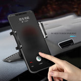 3 in 1 Car GPS Smartphone Holder: Dashboard / Visor Clamp + AC Grid Clip for Videocon V1442, MULTI-V1442 - Black