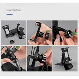 3 in 1 Car GPS Smartphone Holder: Dashboard / Visor Clamp + AC Grid Clip for ZTE Small Fresh 5 - Black