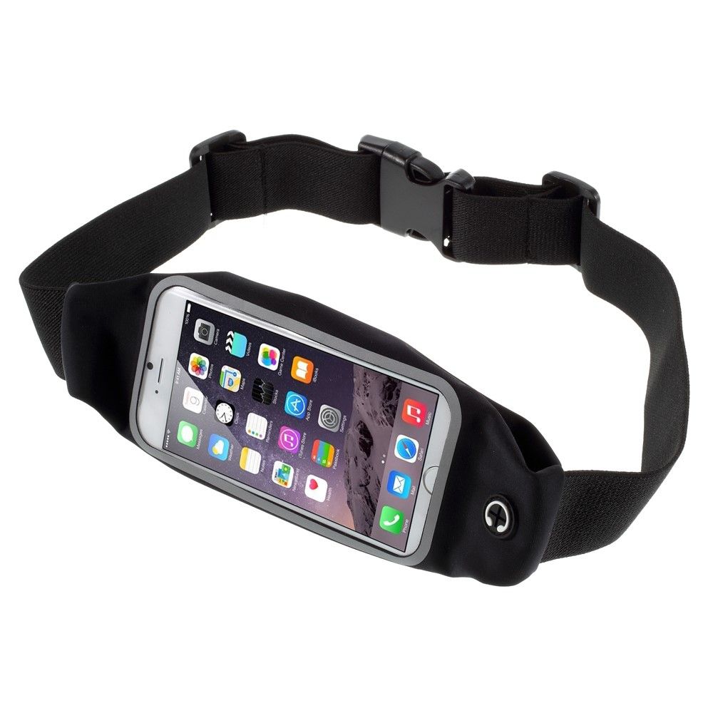 Case Belt Bag Reflective with Touch Screen for Running Walking Hiking Jogging Waist Pack Waterproof Fanny Pack Pouch for ZTE Blade L130 (2019) - Black