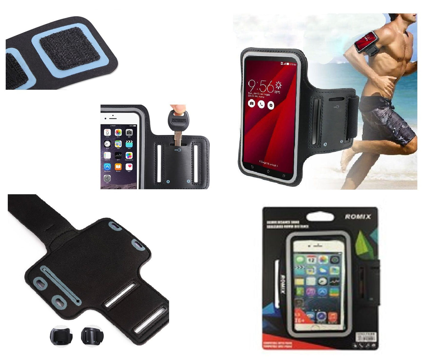 Professional Cover Neoprene Waterproof Armband Wraparound Sport with Buckle for Huawei Maimang 8 (2019) - Black