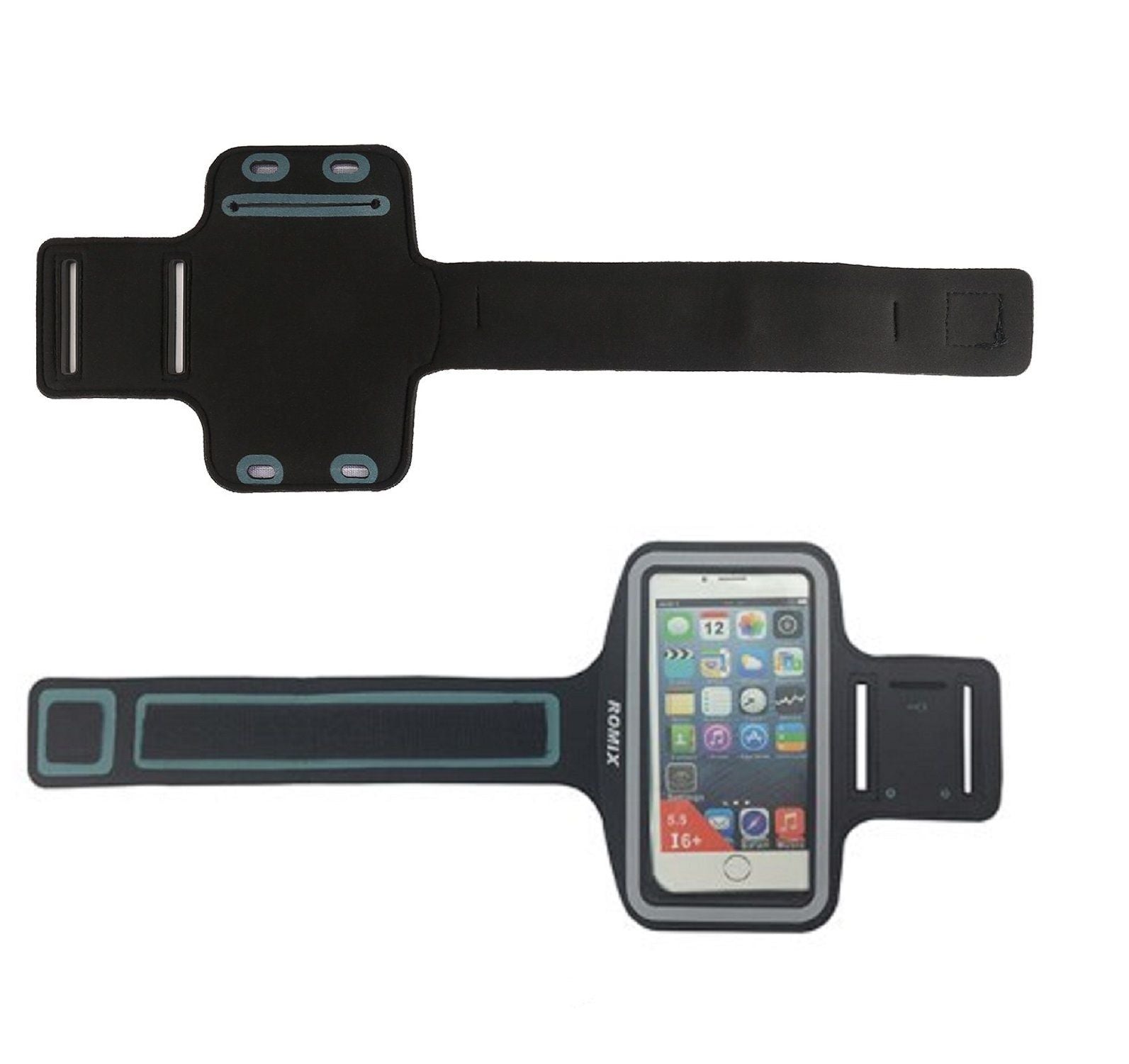 Professional Cover Neoprene Waterproof Armband Wraparound Sport with Buckle for Tecno Pop 2 Power (2019) - Black