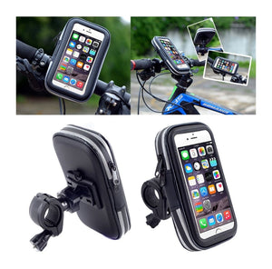 Professional Reflective Support for Bicycle Handlebar and Rotatable Waterproof Motorcycle 360 for ALCATEL ONYX (2019) - Black