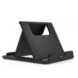 Holder Desk Universal Adjustable Multi-angle Folding Desktop Stand for Smartphone and Tablet for Digma Optima 8027 3G (2019) - Black