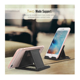 Holder Desk Adjustable Multi-angle Folding Desktop Stand for Smartphone and Tablet for Samsung Galaxy M31 (2020) - Black