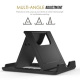 Holder Desk Universal Adjustable Multi-angle Folding Desktop Stand for Smartphone and Tablet for BLU Vivo XL5 (2019) - Black